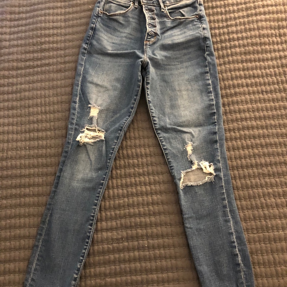 Abercrombie and Fitch High Rise Super Skinny Ankle Jeans